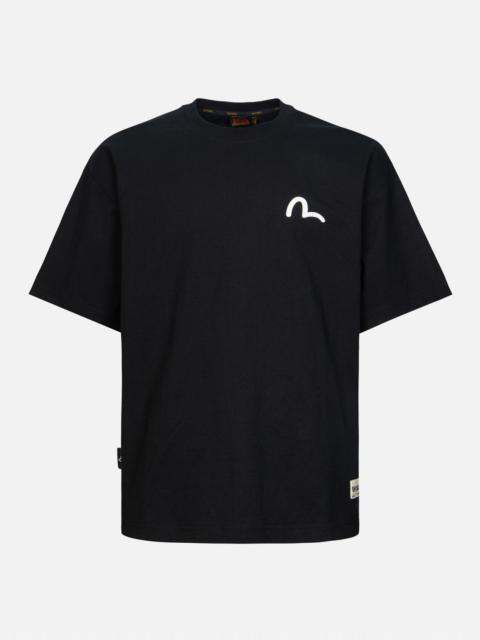 EVISU FOAM LINE KAMON AND SEAGULL DAICOCK PRINT LOOSE FIT T-SHIRT