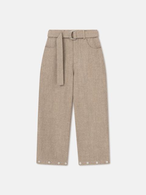 Nanushka Studded Slub-Wool Pants
