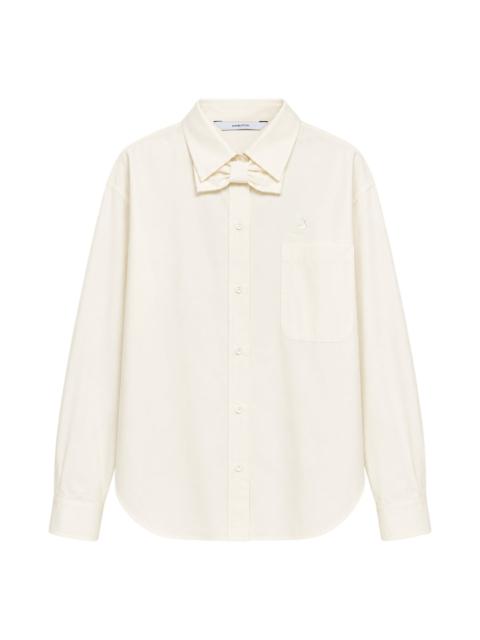 pushBUTTON Ivory Bow Tie Shirt
