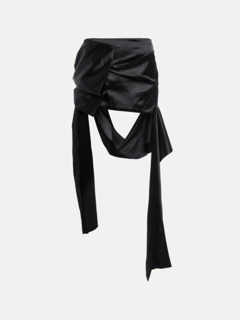 Acne Studios Draped satin miniskirt