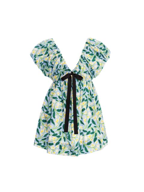 Agua by Agua Bendita Horizonte Dos Gardenias Celeste Mini Dress