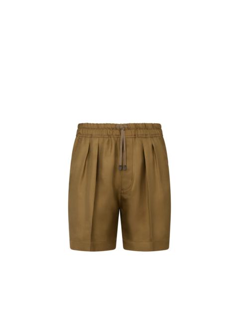 TOM FORD LUXURY SILK TWILL PLEAT SHORTS