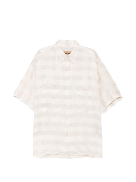 UMA WANG checked pocket shirt
