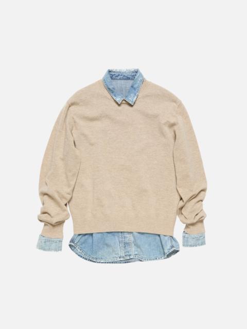 Acne Studios Layered wool jumper - Beige