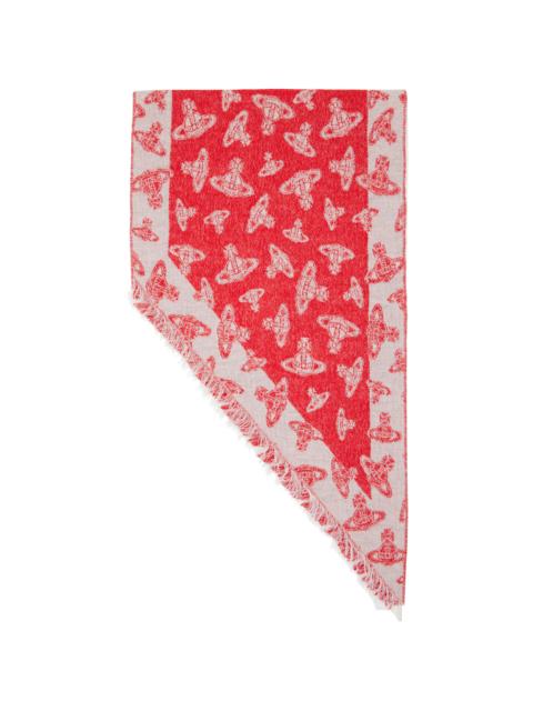 Vivienne Westwood Red & White Two Points Scarf