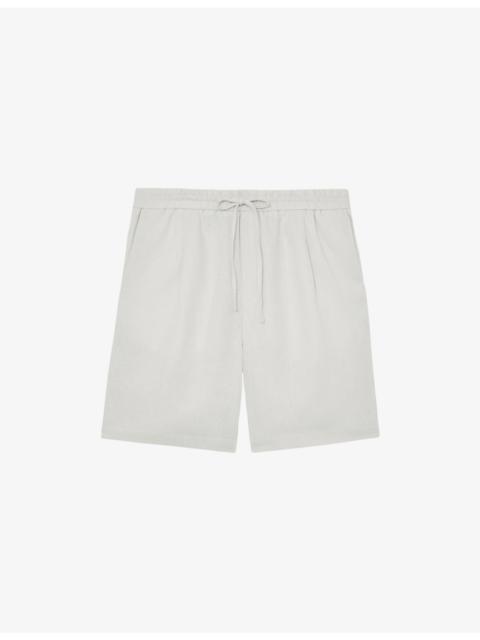 REISS Barges Drawstring-Waist Linen Shorts