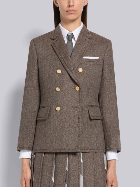 Thom Browne Herringbone Lambswool Double Breasted Classic Sport Coat