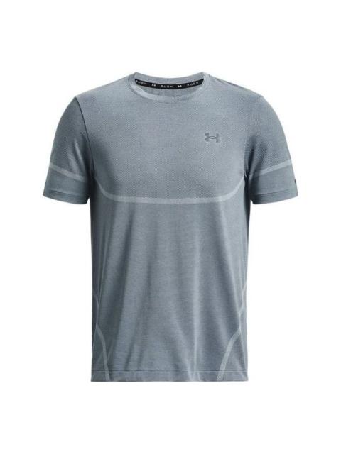 Under Armour Under Armour Rush™ Seamless Legacy T-Shirt 'Grey Blue' 1376781-465