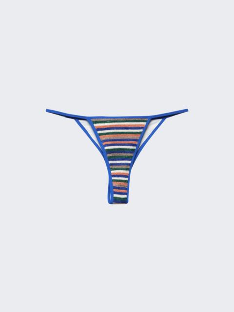 CHRISTOPHER ESBER Calypso Crochet Bikini Brief Baja Blue Stripe