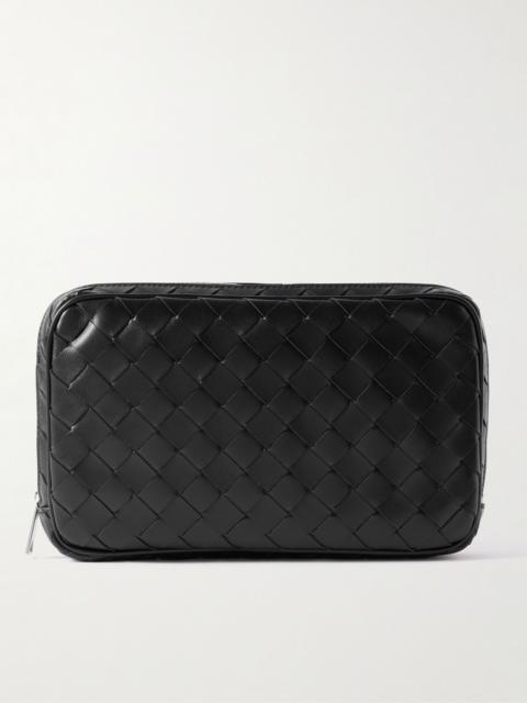 Bottega Veneta Intrecciato Leather Pouch Black