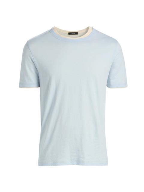 Vince Men's Fine Slub Cotton Double-Layer Crewneck T-Shirt - Playa Blue Smock