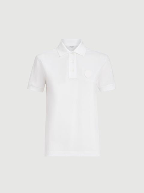 Brunello Cucinelli Stretch cotton piqué polo shirt with logo
