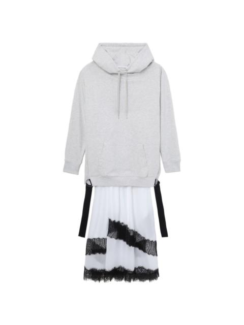 3.1 Phillip Lim lace-trim hoodie dress