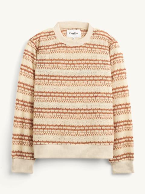 Corridor POINTELLE CREWNECK - NATURAL