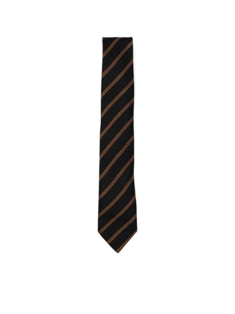 ZEGNA STRIPED SILK TIE