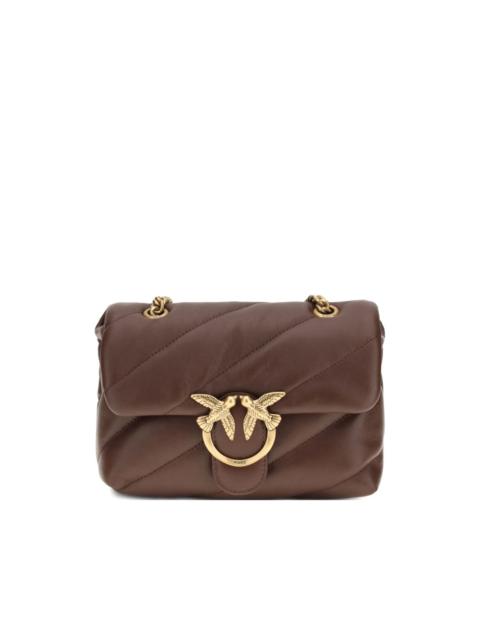 Love quilted chain leather shoulder bag