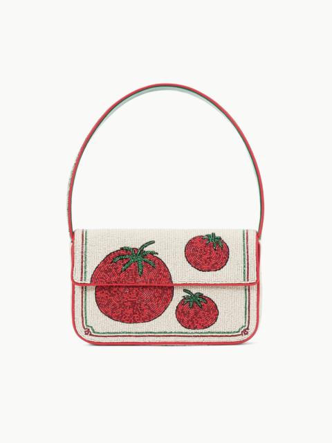 STAUD TOMMY BEADED BAG TOMATO