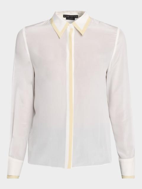 Alice + Olivia Willa Placket Top