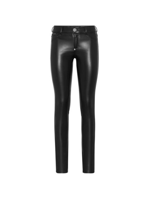 PHILIPP PLEIN skinny-cut faux-leather trousers