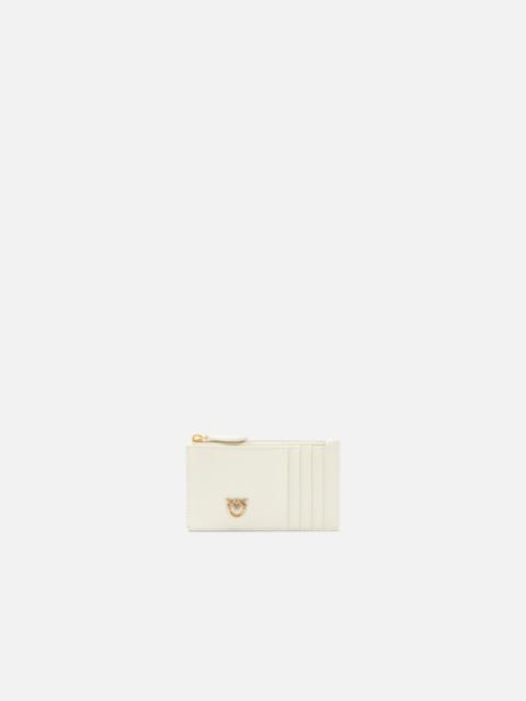 PINKO ZIPPED CHEVRON-PATTERNED CARD HOLDER