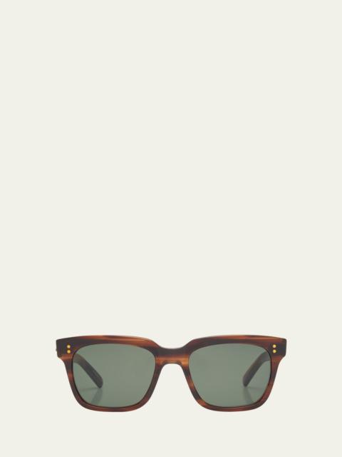 Mr. Leight Men's Arnie S Acetate-Titanium Square Sunglasses