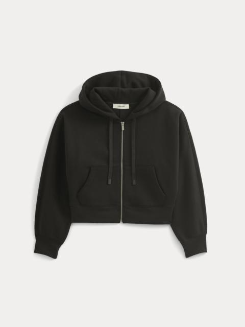 EVERLANE LUXE FLEECE FULL-ZIP CROPPED HOODIE
