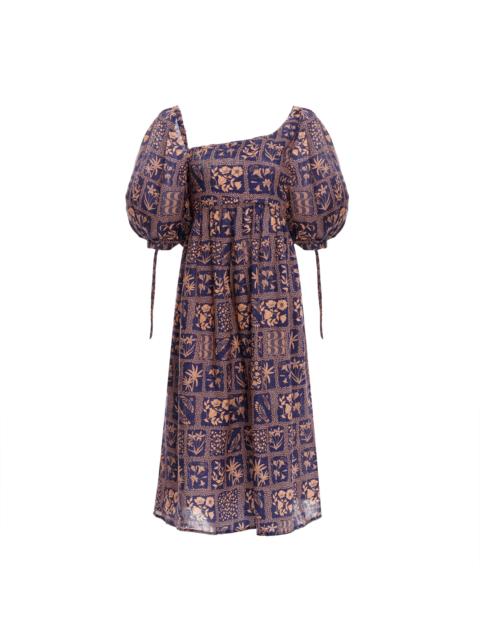 Agua by Agua Bendita Mineira Ipanema indigo Midi Dress