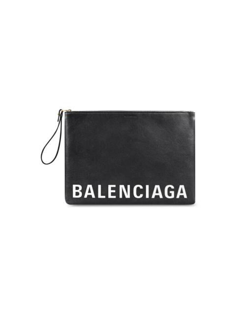 BALENCIAGA Women's Cash Pouch Whith Handle in Black/white