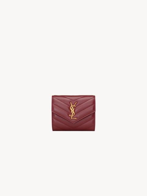 SAINT LAURENT CASSANDRE MATELASSÉ MULTI-FOLD WALLET IN LAMBSKIN