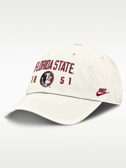 Nike Florida State Natural Club Men's Nike College Adjustable Hat