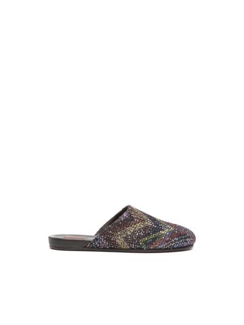 Missoni sequined flat mules