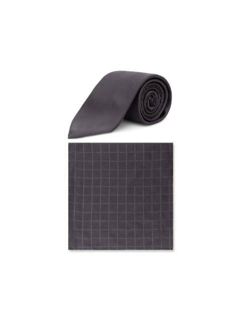 MICHAEL KORS logo-print tie and pocket square set