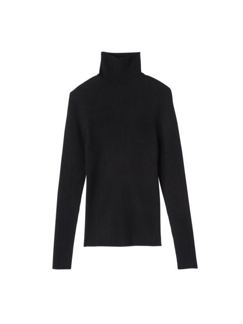 Longchamp High collar fitted jumper Black - Knit