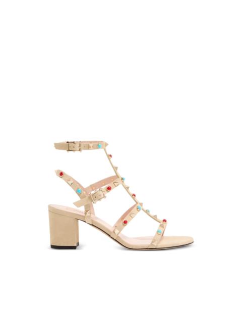 Valentino Rockstud Cabochon-embellished heeled sandals