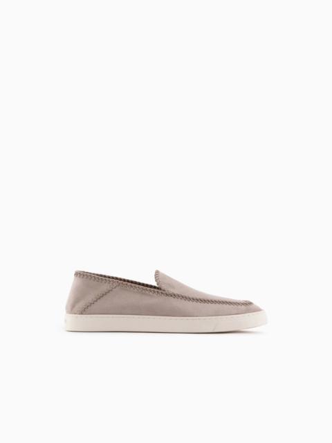 GIORGIO ARMANI Galleria 3 suede slip-ons