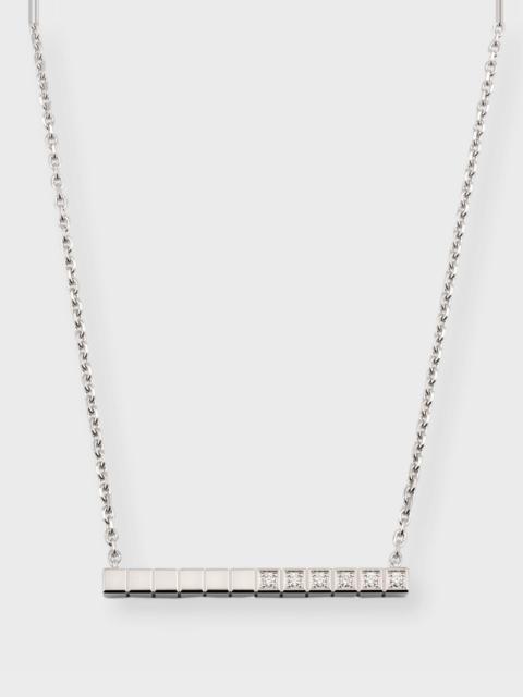 Chopard Ice Cube 18K White Gold Diamond Bar Necklace