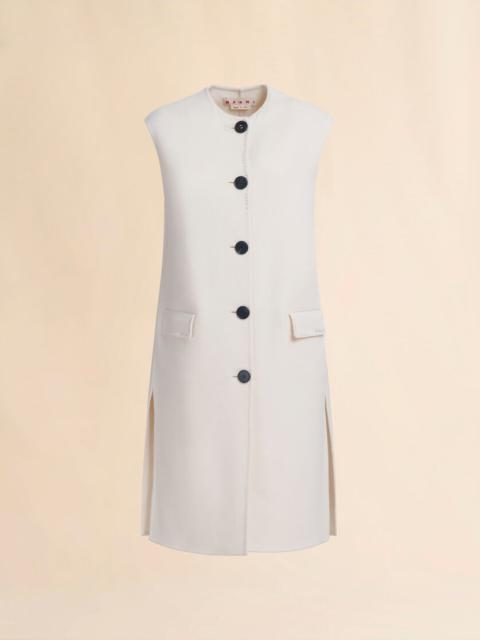 Marni WHITE FELT SLEEVELESS JACKET