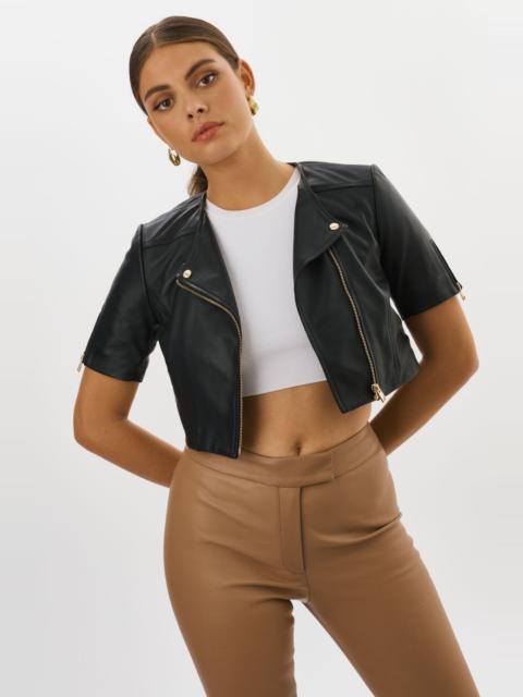 LAMARQUE KIRSI GOLD | Cropped Biker Jacket