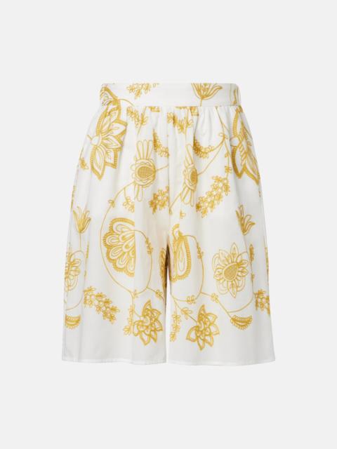 ERES Chandra embroidered cotton-blend Bermuda shorts
