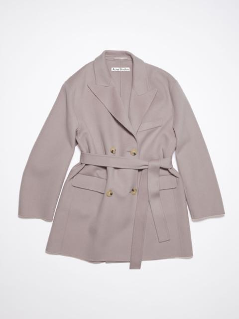 Double-breasted belted jacket - Dusty lilac
