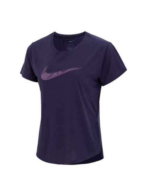 (WMNS) Nike AS W NK DF Swoosh HBR SS Top 'Purple' FB4697-555