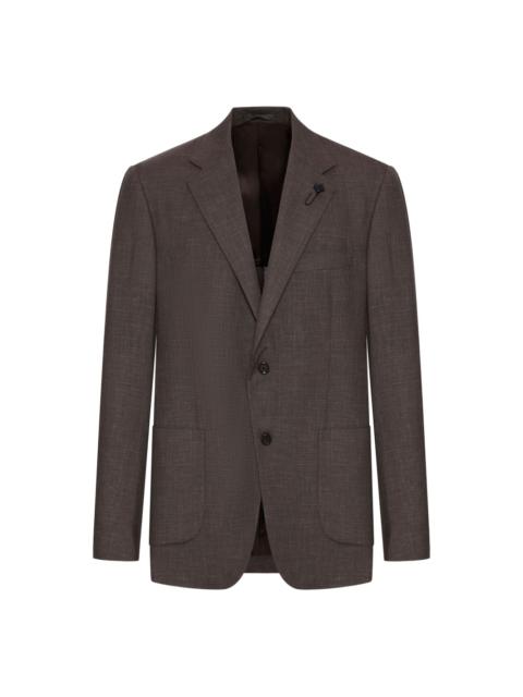 textured two-button blazer