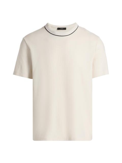 Vince Men's Tipped Crewneck Pima Cotton T-Shirt - Blanco