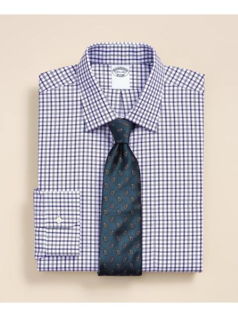 Brooks Brothers Supima® Cotton Non-Iron Pinpoint Oxford Ainsley Collar Check Dress Shirt