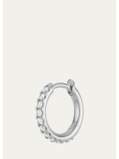 Spinelli Kilcollin 18K White Gold Pave Diamond Micro Hoop Earring, Single