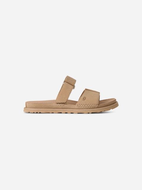 UGG ® Women's GoldenGaze Slide Suede Sandals in Mustard Seed