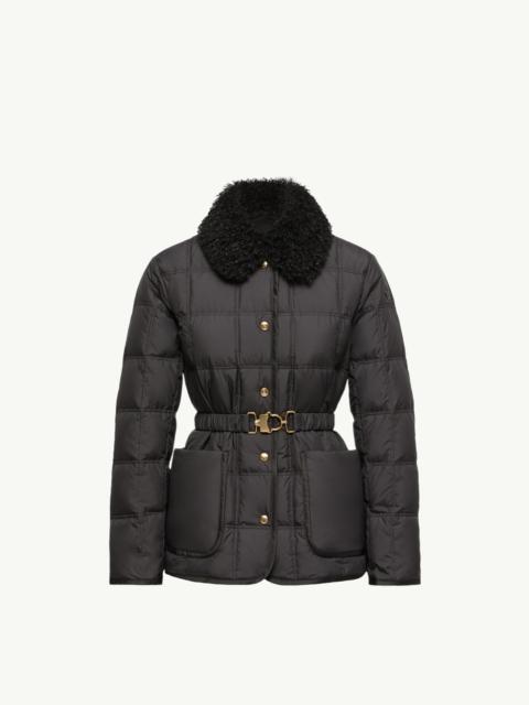 Moncler Cygnes Belted Short Down Jacket
