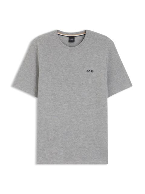 BOSS COTTON-BLEND PAJAMA T-SHIRT WITH EMBROIDERED LOGO