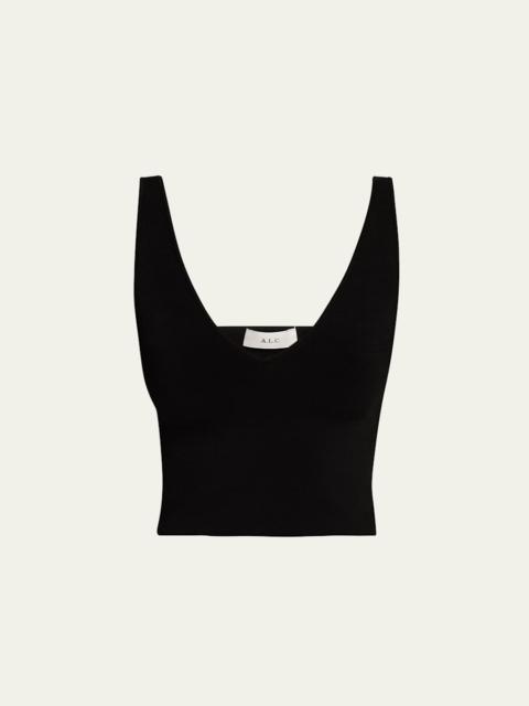 A.L.C. Ani Sleeveless Crop Top