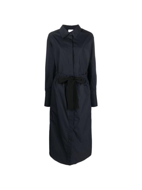 PATOU belted long-sleeve shirt dress